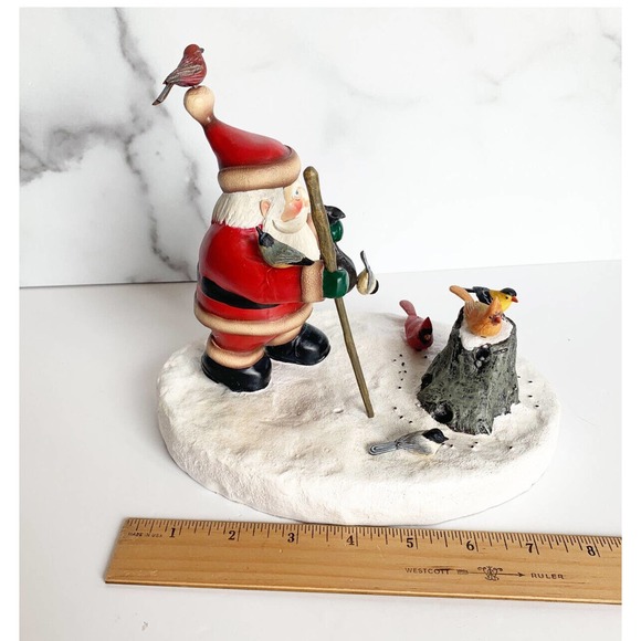 Loon Lake Decoy Co Santa Feeding Birds Sculpture Figurine Sam Nottleman Ltd - Picture 10 of 14